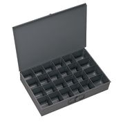 Large, Steel Compartment Box, 24 Opening