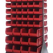 Mobile Double Sided Louvered Rack, 36"Wide