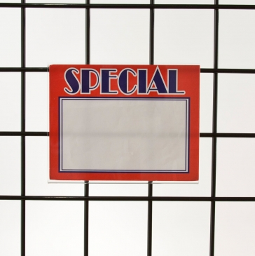 7"W  X 5-1/2"H Acrylic Sign Holder For Slatwall Or Gridwall