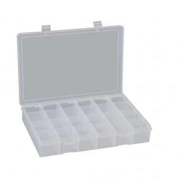 Large, Plastic Compartment Box, 24 Opening