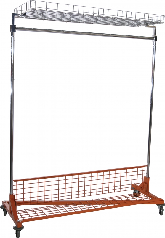 Folding Bottom Shelf for 4' Quality Fabricators¨ Heavy Duty Z Rack -  ClothesRacks