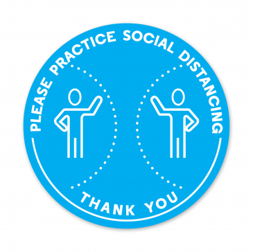 PLEASE PRACTICE SOCIAL DISTANCING - THANK YOU DECAL